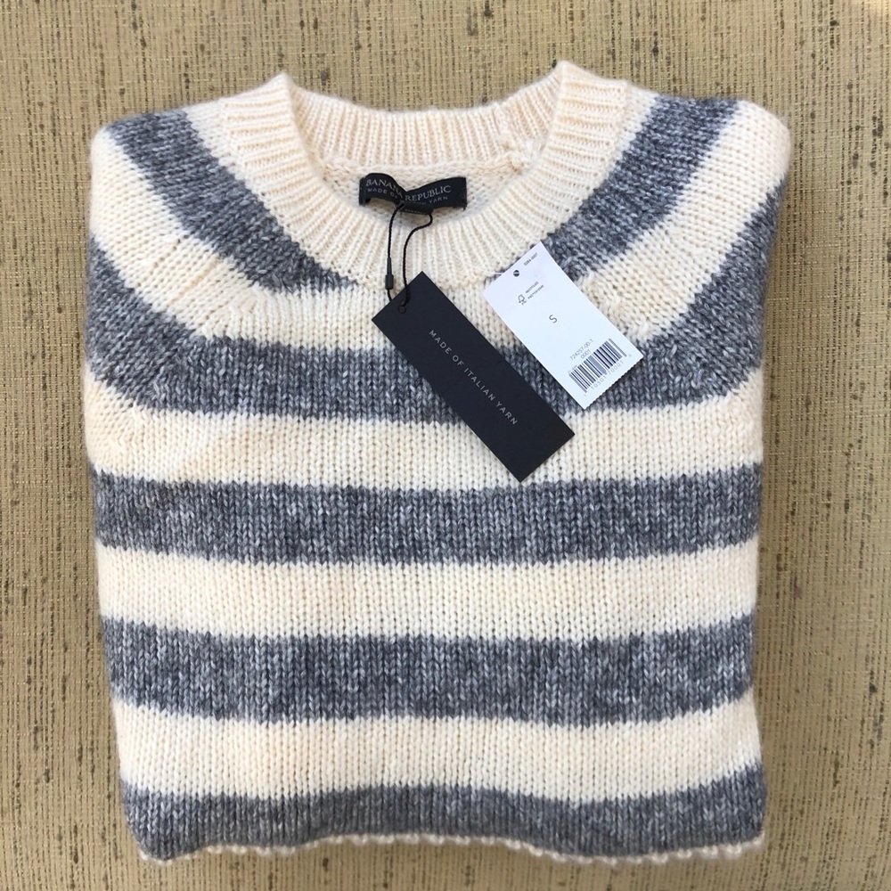 Banana Republic Italian yarn striped sweater